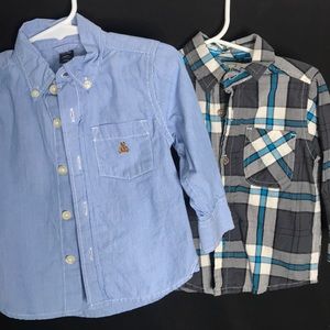 Two 12-18 months button down shirts.